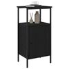 vidaXL Bedside Cabinet Black oak 41 x 31 x 80 cm Engineered wood