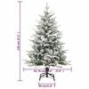 vidaXL Artificial Christmas Tree LED&Ball Set&Flocked Snow 240cm PVC&PE