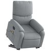 vidaXL Electric Stand up Massage Recliner Chair Light Grey Fabric