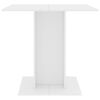 vidaXL Dining Table White 80x80x75 cm Engineered Wood