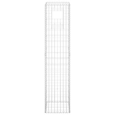 vidaXL Gabion Basket Posts 2 pcs 40x40x180 cm Iron