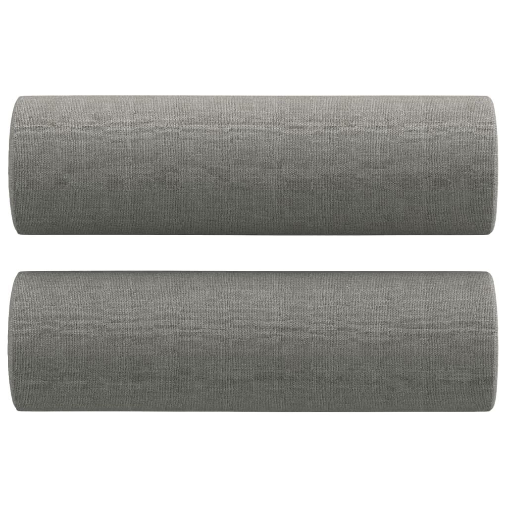 vidaXL 2-Seater Sofa with Pillows&Cushions Dark Grey 120 cm Fabric