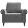 vidaXL Sofa Chair Dark Grey 60 cm Velvet