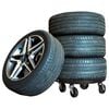 vidaXL Plant Trolley with Wheels Diameter 40 cm Black 275 kg