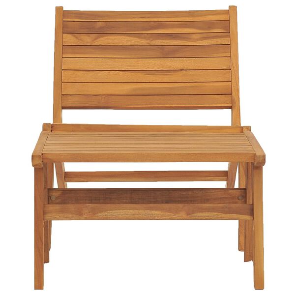 vidaXL Garden Chair with Footrest Solid Teak Wood