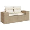 vidaXL 10 Piece Garden Sofa Set with Cushions Beige Poly Rattan