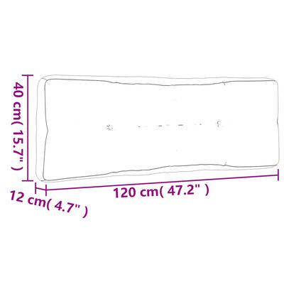 vidaXL Pallet Cushions 3 pcs Black Fabric