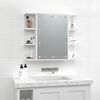vidaXL Mirror Cabinet with LED White 70x16.5x60 cm