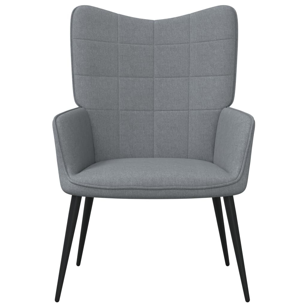 vidaXL Relaxing Chair Light Grey Fabric