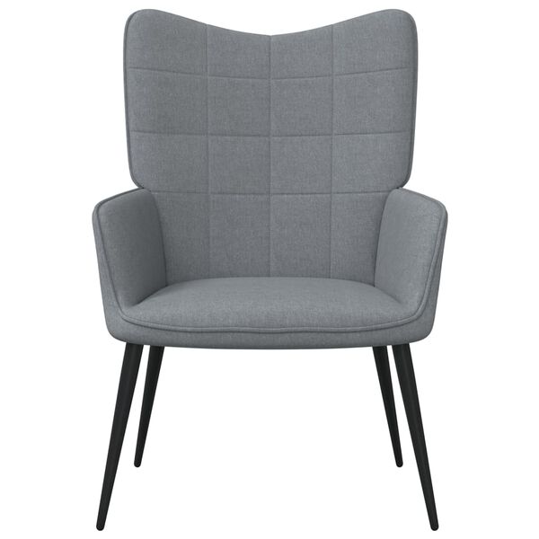 vidaXL Relaxing Chair Light Grey Fabric
