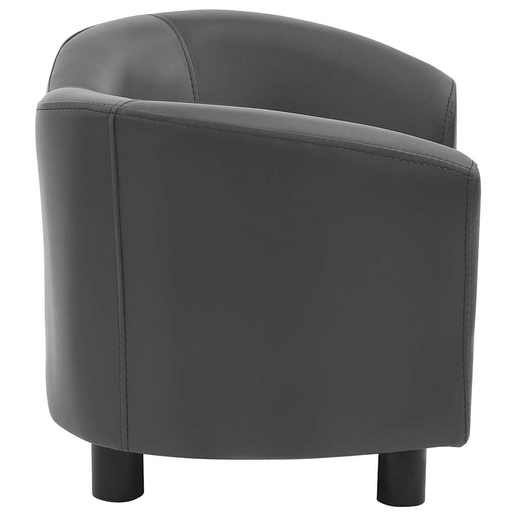 vidaXL Dog Sofa Grey 67x41x39 cm Faux Leather