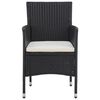 vidaXL Garden Dining Chairs 2pcs Poly Rattan Black