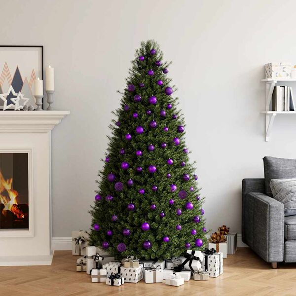 vidaXL 100 Piece Christmas Ball Set Purple