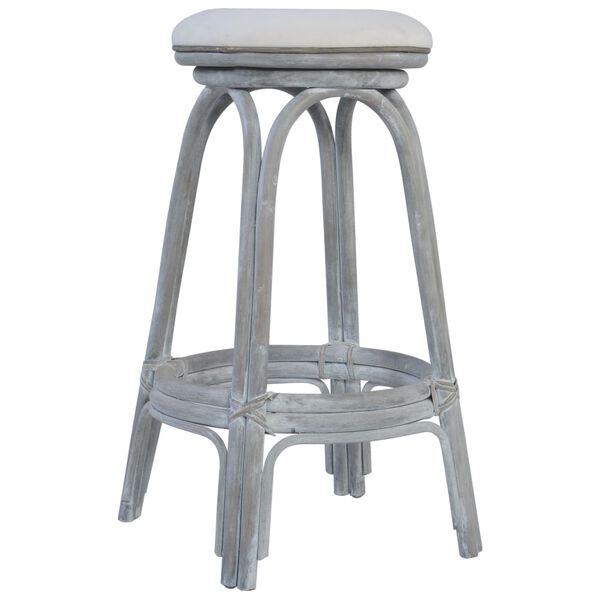 vidaXL Bar Stools 2 pcs Grey Rattan