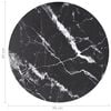 vidaXL Table Top Black &Oslash;40x0.8 cm Tempered Glass with Marble Design