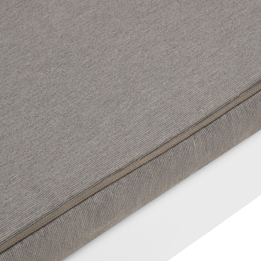 vidaXL Garden Lounge Bench with Cushion Plastic White
