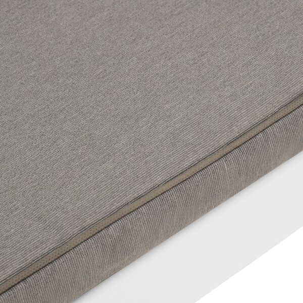vidaXL Garden Lounge Bench with Cushion Plastic White