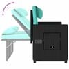 vidaXL Reclining Garden Bench with Cushions Black Poly Rattan