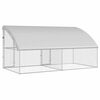vidaXL Chicken Cage Silver 400 x 200 x 198.5 cm Galvanised Steel