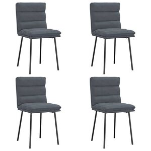 vidaXL Dining Chairs 4 pcs Dark Grey Velvet
