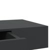 vidaXL Floating Wall Shelf with Drawer Black 80x25x8 cm