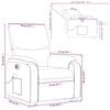 vidaXL Electric Stand up Massage Recliner Chair Light Grey Fabric