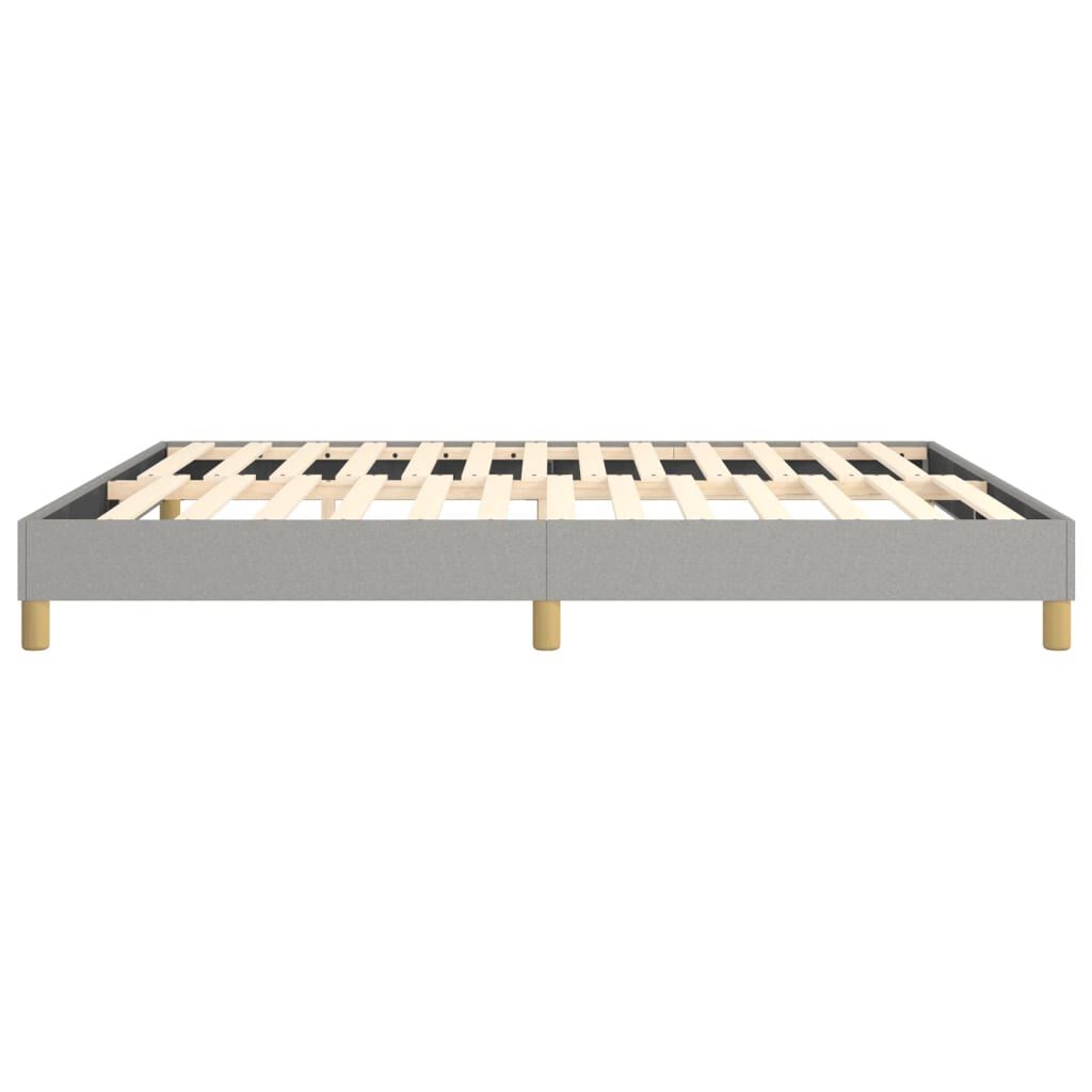 vidaXL Bed Frame without Mattress Light Grey California King Fabric (US Only)