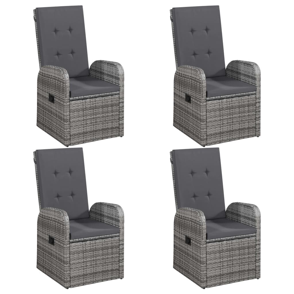 vidaXL 7 Piece Garden Dining Set Grey