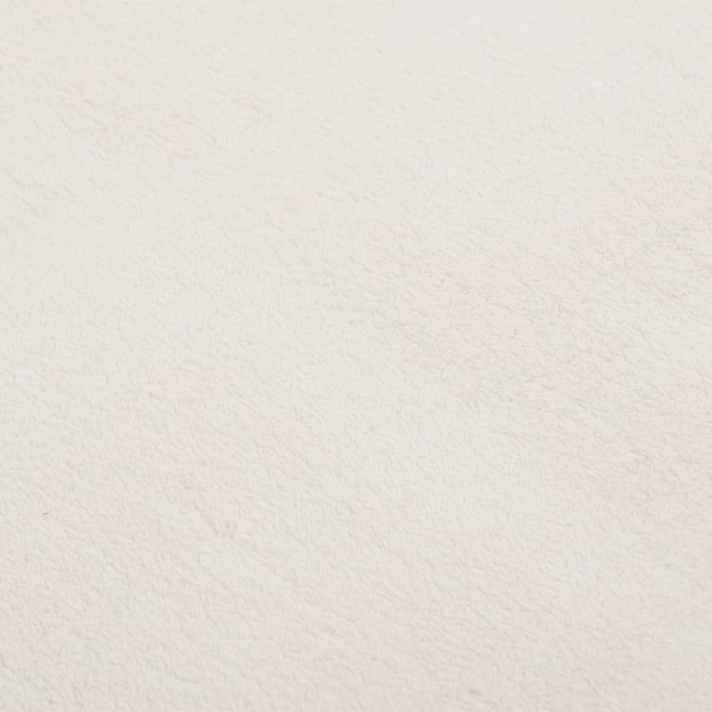 vidaXL Washable Rug Soft Shaggy Cream 160x230 cm Anti Slip