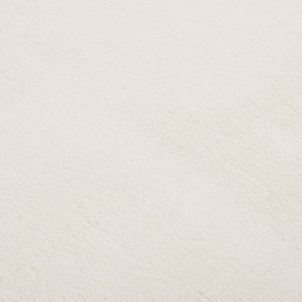 vidaXL Washable Rug Soft Shaggy Cream 160x230 cm Anti Slip