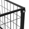 vidaXL Dog Kennel Black 6 m&sup2; Steel