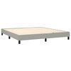 vidaXL Box Spring Bed with Mattress Light Grey 193x203 cm Fabric