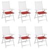 vidaXL Garden Chair Cushions 6 pcs Red 50x50x3 cm Oxford Fabric