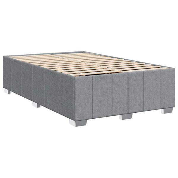 vidaXL Bed Frame without Mattress Light Grey Full Fabric