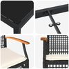vidaXL Garden Dining Set with Cushion 5 pcs Black Rattan