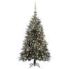 vidaXL Artificial Christmas Tree LED&Ball Set&Flocked Snow 240cm PVC&PE