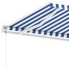 vidaXL Freestanding Automatic Awning 300x250cm Blue/White