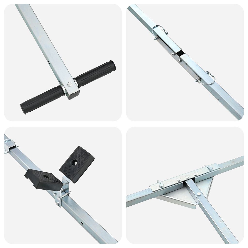 vidaXL Boat Trailer with 2 Wheels, Foldable and Adjustable, 160 kg Steel