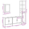 vidaXL 4 Piece Bathroom Furniture Set Smoked Oak Engineered Wood