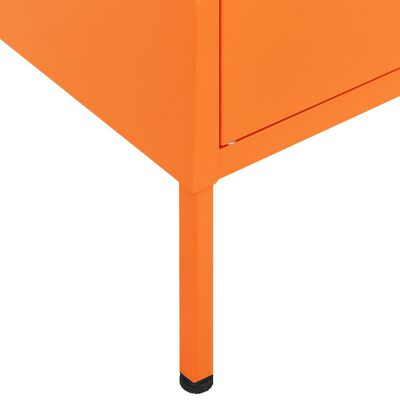 vidaXL Storage Cabinet Orange 80x35x101.5 cm Steel