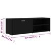 vidaXL TV Cabinet Black 120x34x37 cm Engineered Wood
