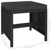 vidaXL 6 Piece Outdoor Dining Set with Cushions Poly Rattan Black