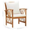 vidaXL Garden Chairs with Cushions 2 pcs Solid Acacia Wood