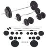 vidaXL Weight Bench with Weight Rack, Barbell and Dumbbell Set 90 kg
