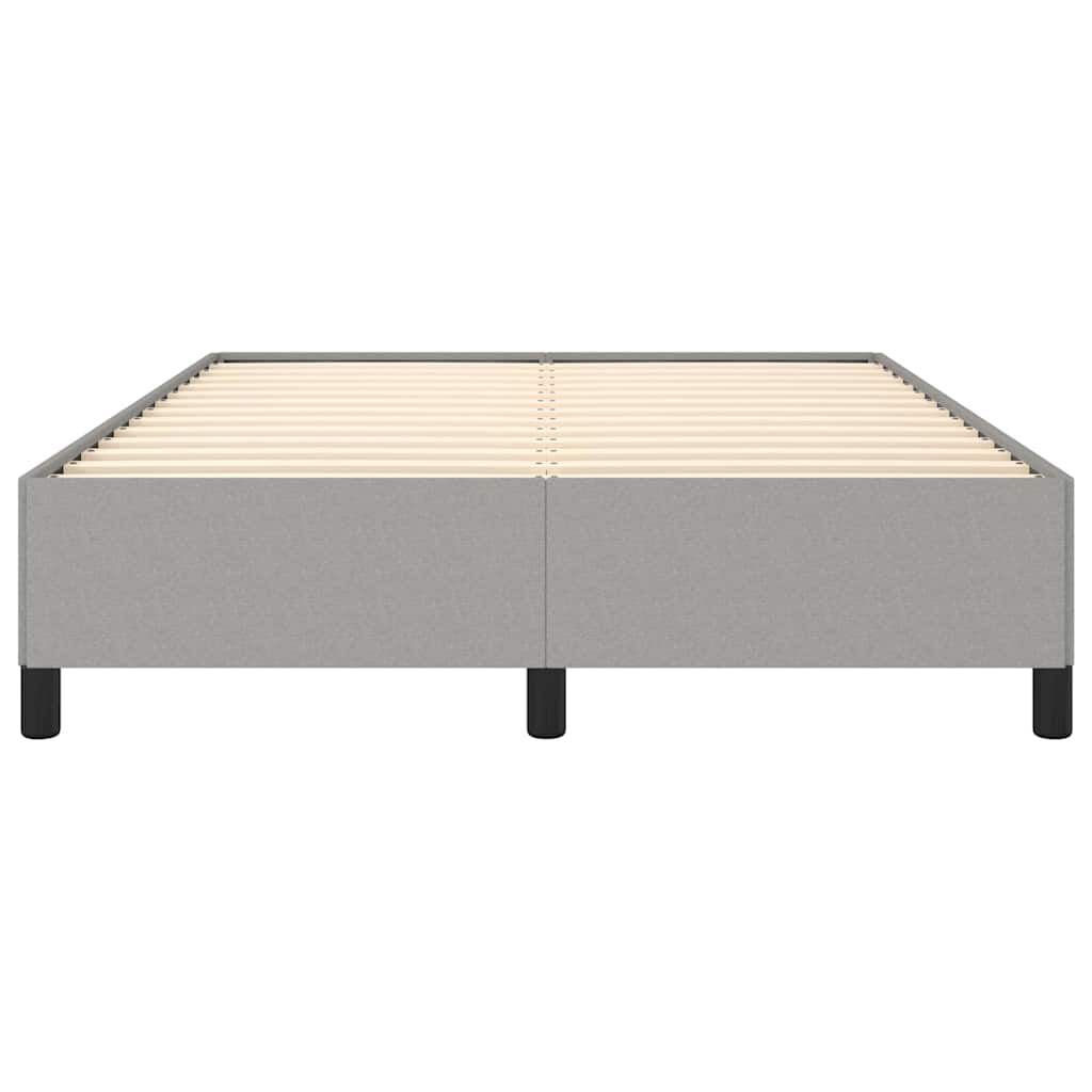 vidaXL Bed Frame without Mattress Light Grey 137x190 cm Full Fabric