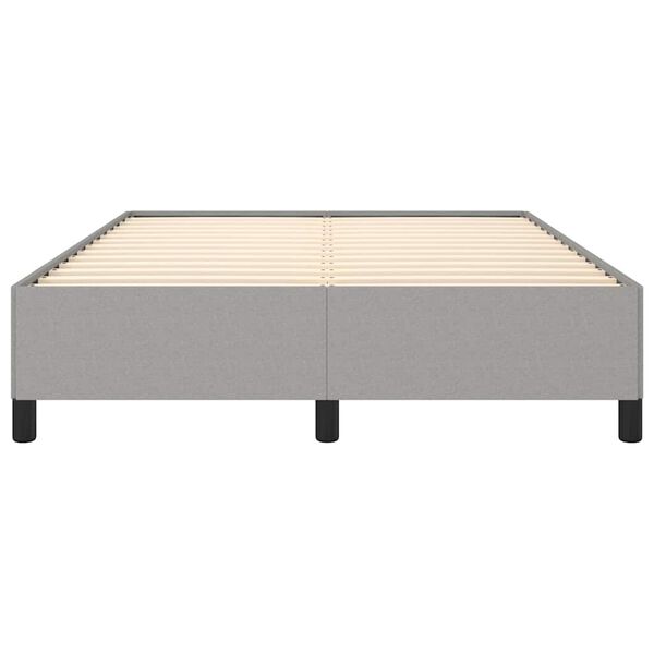 vidaXL Bed Frame without Mattress Light Grey 137x190 cm Full Fabric