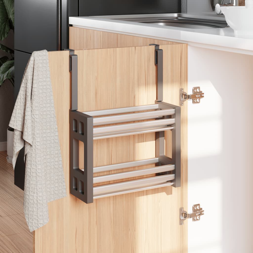 vidaXL Under Sink Organiser 34x12x26 cm Aluminium
