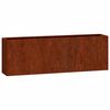 vidaXL Wall Planters 2 pcs Rusty Corten Steel 53x10x17 cm