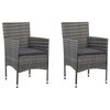 vidaXL 3 Piece Garden Dining Set Grey