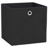 vidaXL Storage Boxes 10 pcs Non-woven Fabric 28x28x28 cm Black